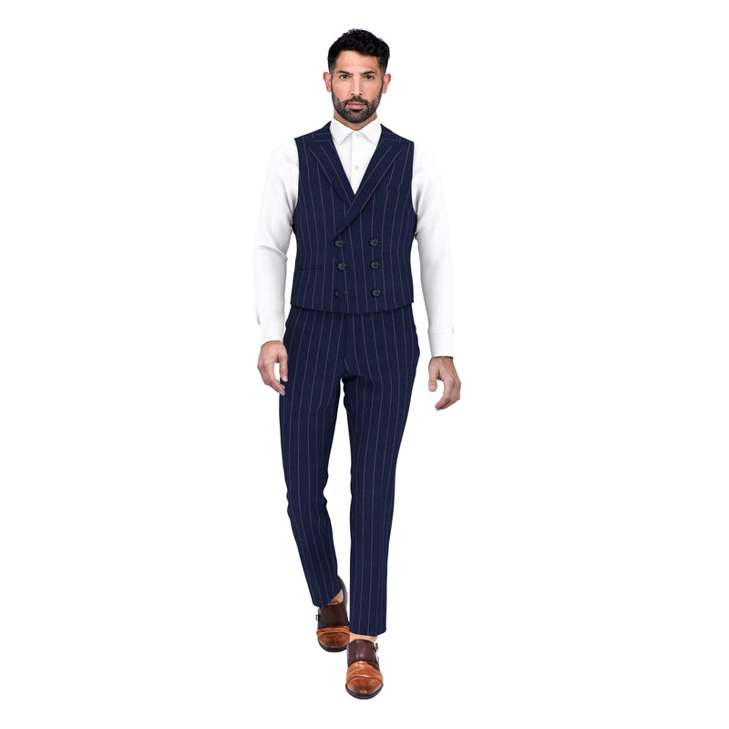 Canadian Seafaring Blue Striped Waistcoat